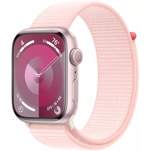 Apple Watch Series 9 GPS Pink Aluminum Case with Light Pink Sport Loop
