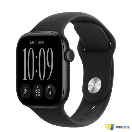 Apple Watch Series 12 GPS Black Aluminum Case with Black Sport Band - Фото