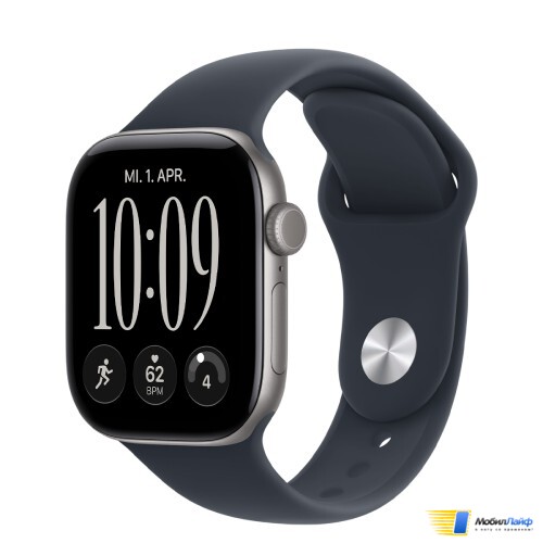 Apple Watch Series 12 GPS Space Gray Aluminum Case with Navy Blue Sport Band - Фото