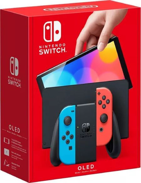 Игровая приставка Nintendo Switch OLED Неон - Фото
