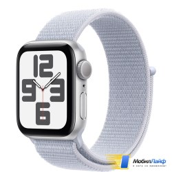 Apple Watch SE 2 (2024) GPS Silver Aluminium Case with Blue Cloud Sport Loop Band - Фото