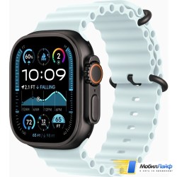 Apple Watch Ultra 2 2024 GPS + Cellular 49mm Black Titanium Case with Ice Blue Ocean Band - Фото