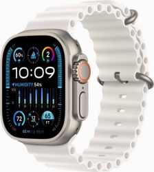 Apple Watch Ultra 2 GPS + Cellular 49мм Titanium Case with White Ocean Band - Фото