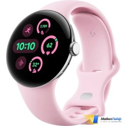 Google Pixel Watch 3 41мм Глянцевый серебристый / розовый кварц (Polished Silver / Rose Quartz) - Фото