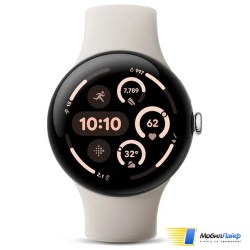 Google Pixel Watch 3 Глянцевый серебристый / фарфор (Polished Silver / Porcelain) - Фото