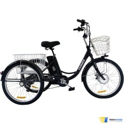 Трёхколёсный электровелосипед Smart8 Farmer Черный - Фото