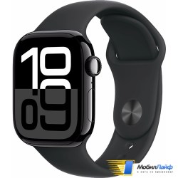 Apple Watch Series 10 GPS Jet Black Aluminum Case with Black Sport Band - Фото