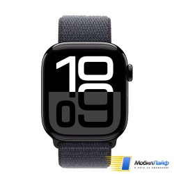 Apple Watch Series 10 GPS Jet Black Aluminum Case with Ink Sport Loop - Фото