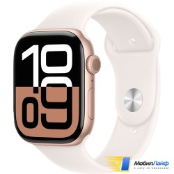 Apple Watch Series 10 GPS Rose Gold Aluminum Case with Light Blush Sport Band