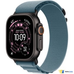 Apple Watch Ultra 3 GPS + Cellular 49mm Black Titanium Case with Light Blue Alpine Loop - Фото