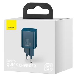 Сетевое зарядное Baseus Super Si Quick Charger 1C 20W Синий - Фото