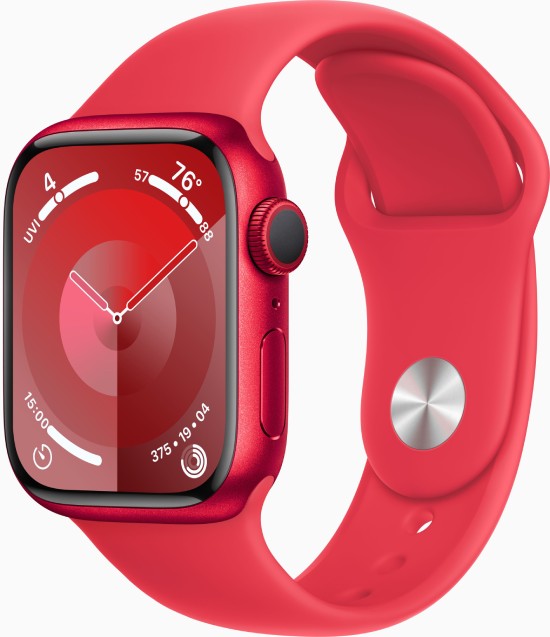 Apple Watch Series 9 GPS (PRODUCT)RED Aluminum Case with Red Sport Band - Фото